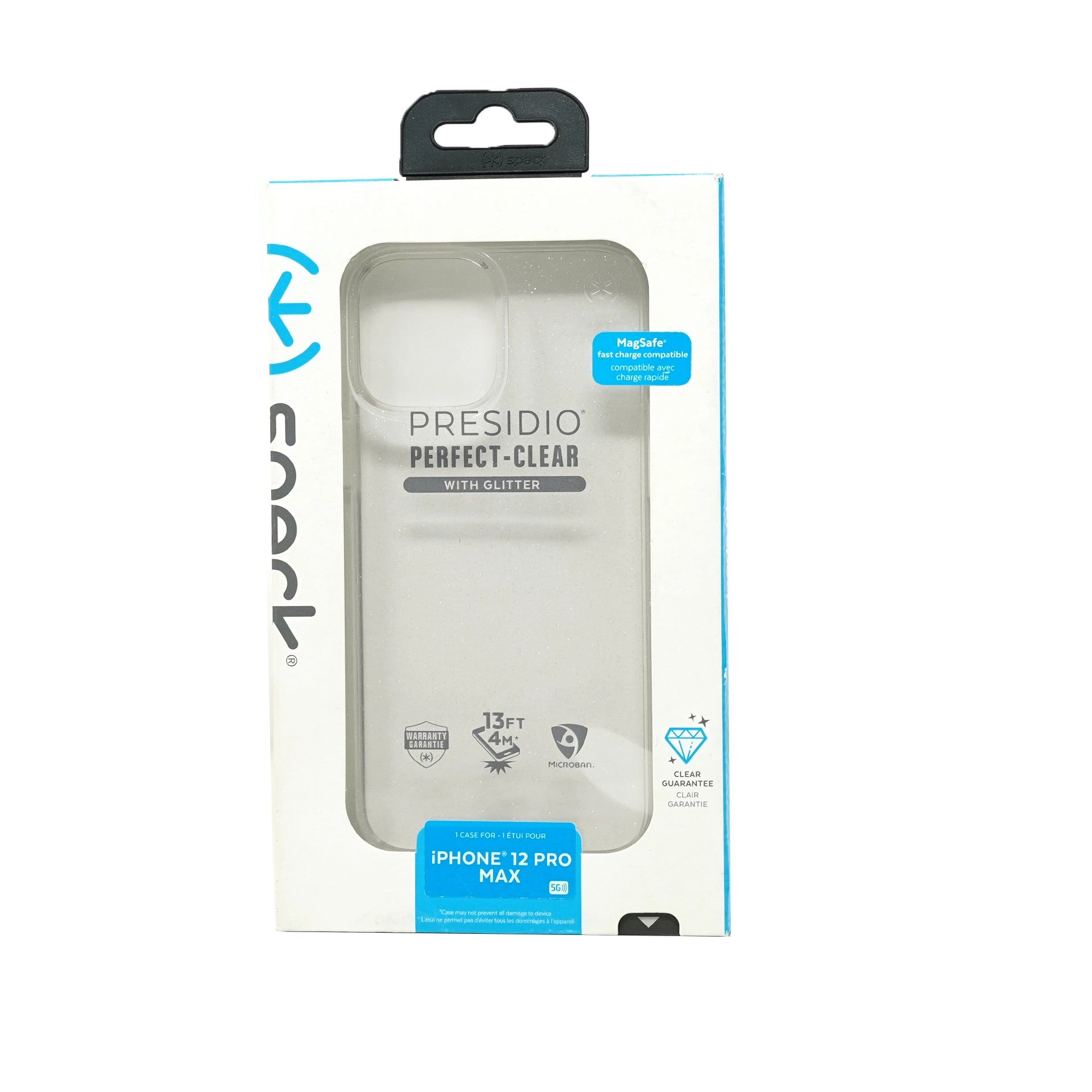 Iphone 12 Pro Max Perfect Clear with glitter image 1